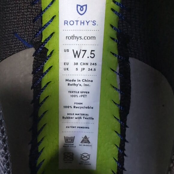 Retired Rothy’s Grey Birdseye Round Toe Flats 7.5 - Picture 8 of 8